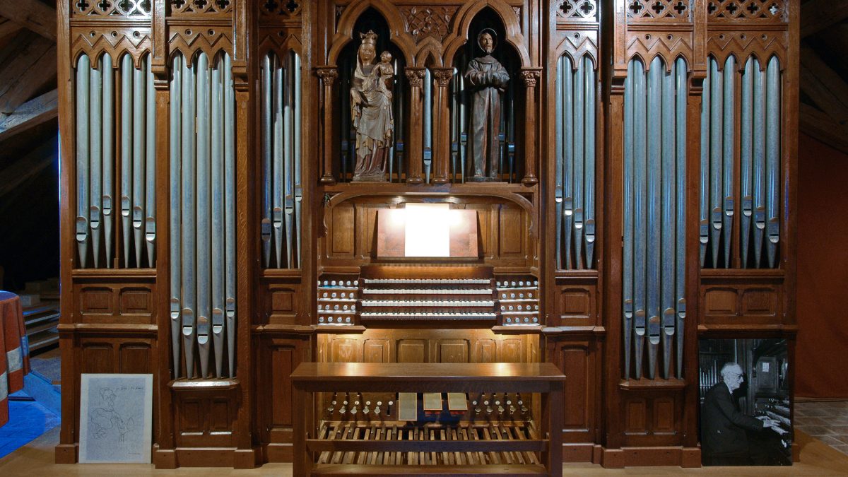 The Alain organ in its new home